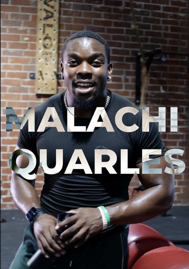 Gamecock Barbell Club president Malachi Quarles in a founder-style hero video filmed in Columbia, SC